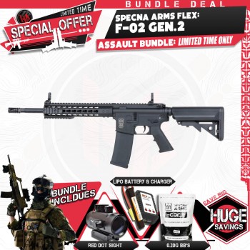 ASSAULT BUNDLE: SPECNA ARMS FLEX F02 (X-ASR) (BK) Gen.2